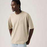 Loose Fit Half-Sleeve Embroidered Graphic T-Shirt - Tonal Vintage Khaki - Tan