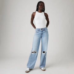 Superlow Women's Jeans - Table Talk - Med Indigo - Worn In
