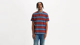 Classic Short-Sleeve Rugby Shirt - Quinton Stripe Sargasso Sea - Multi-Color