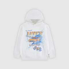 Motor Speedway Graphic Pullover Hoodie Little Boys 4-7 - Bright White