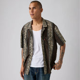 Classic Camp Shirt - Milas Floral Stripe - Black