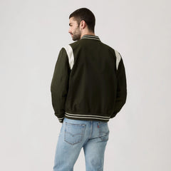 Varsity Bomber - Olive - Green