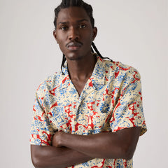 Classic Camp Shirt - Surya Paisley Pompeian Red - Multi-Color