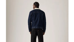 Type III Sherpa Trucker Jacket - Give It A Rinse Sher - Dark Wash