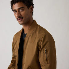 Flight Bomber Jacket - Brown - Brown