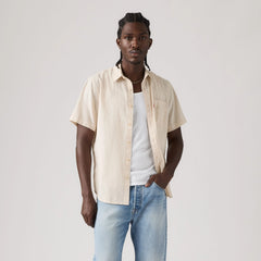 Short-Sleeve Classic One Pocket Standard Fit Shirt - Pumice Stone - White