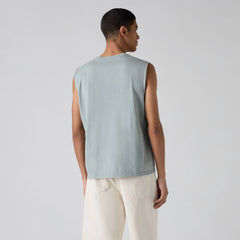 90's Fade Wash Muscle Tank - 90's Fade Wash Lead - Blue