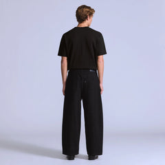 Wide Pleated Crop Men's Jeans - Moj Darkstar - Black