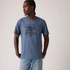 Relaxed Fit Short-Sleeve Graphic T-Shirt - Healdry Vintage Indigo - Blue