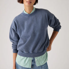 Vintage Garment Dye Boxy Sweatshirt - Garment Dye Sunshine Blue - Blue
