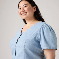 Moxie Blouse (Plus Size) - Soft As Butter - Medium Wash