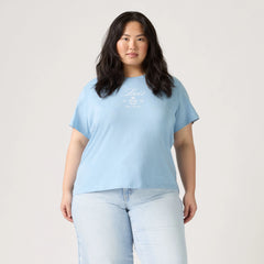 Perfect Logo T-Shirt (Plus Size) - Plus Two Horse Glaci - Blue