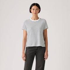 Favorite Short Sleeve Tee - Golf Course Stripe B - White