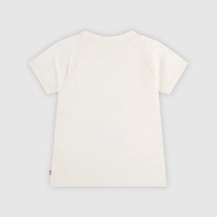 Short Sleeve Mermaid Graphic Tee Little Girls 4-6 - Antique White