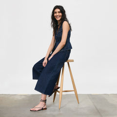 XL Culotte Women's Jeans - Shaded View - Dark Wash