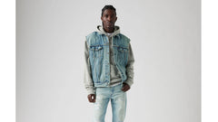 Relaxed Fit Trucker Vest - Kentucky Blue - Medium Wash