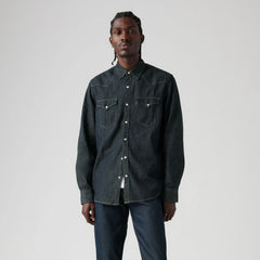 Classic Western Standard Fit Shirt - Red Cast Rinse - Dark Wash