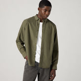 Authentic Button-Down Garment Dye Shirt - Cycle Olive Garment Dye - Green