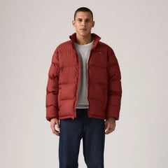 Piedmont Short Puffer Jacket - Russet Brown - Red