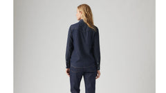 Iconic Western Linen+ Denim Shirt - Today's News - Dark Wash