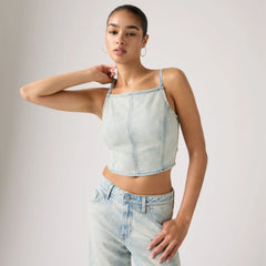 Square Neck Tank - Cielito Lindo Tank - Light Wash