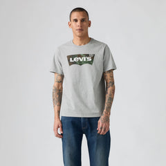 Standard Fit Classic Graphic T-Shirt - Mid Tone Heather Grey - Grey