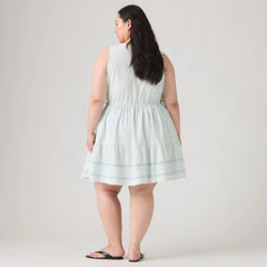 Lulu Mini Dress (Plus Size) - Watch Me - Light Wash