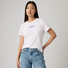 Graphic Logo Favorite Short Sleeve Tee - Serif Logo Tee Brigh - White