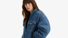 '90s Padded Trucker Jacket - Plushy - Medium Wash