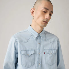 Classic Western Standard Fit Shirt - Evergreen - Light Wash
