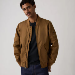 Flight Bomber Jacket - Brown - Brown