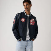 Varsity Patch Bomber - Navy - Blue