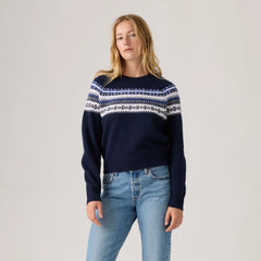 Lou Fairisle Crew - Star Sapphire - Multi-Color