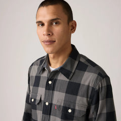 Classic Worker Overshirt - Albany Plaid Smoked Pearl - Grey