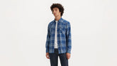 Classic Western Standard Fit Shirt - Indigo Plaid - Blue