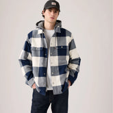 Francisco Sherpa Flannel Jacket - Jerome Buffalo Plaid - Blue