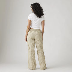 Baggy Parachute Women's Pants - White Pepper - Tan