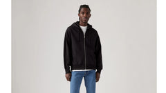 Authentic Full Zip Garment Dye Sweatshirt - Black Agate - Black