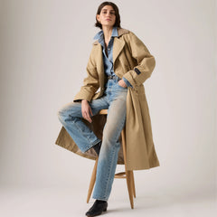 Bree Classic Long Trench Coat - Travertine - Tan
