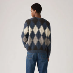 Valencia Cardigan - Jaime Geo Argyle Vintage Indigo - Blue