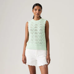 Hope Crochet Tank Top - Pale Blue - Blue