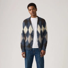 Valencia Cardigan - Jaime Geo Argyle Vintage Indigo - Blue
