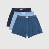 Loose Jersey Boxers (3-Pack) - Blue