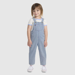 Denim Rainbow Stripe Overalls Toddler 2T-4T - Ever Afternoon - Light Wash