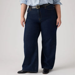 Ribcage Wide Leg Women's Jeans (Plus Size) - Shaded View - Dark Wash