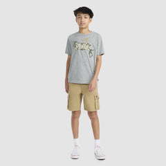 Short Sleeve Skate Camo Batwing Graphic Tee Big Boys 8-20 - Heather Grey