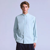 Relaxed Button Down Shirt - Sky Blue Button Down - Blue