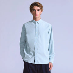 Relaxed Button Down Shirt - Sky Blue Button Down - Blue
