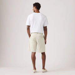 Baggy Pleated 9" Men's Shorts - Pumice - White