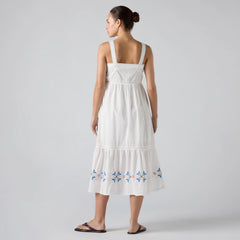 Mimi Midi Dress - Cloud Dancer Larger - Multi-Color